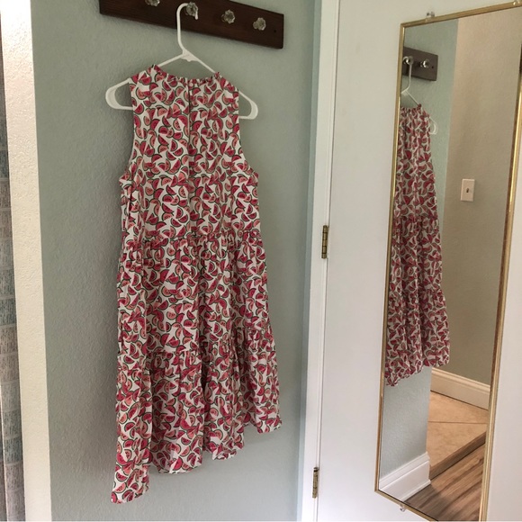 J Crew sleeveless tiered watermelon dress, size 6 - Picture 2 of 10